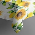 thumbnail image 5 of Yellow Lemon Fruit Sunflowers White Pattern Square Tablecloth,Waterproof Square Table Cover,Wipeable Spillproof Washable Table Cover for Home Kitchen Party Decor 42"X42"(107x107cm), 5 of 6