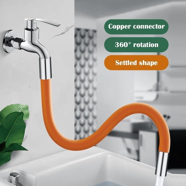 Household Flexible Water Tap Extender - 360° Universal Flexible Faucet Anti-Splash and Water Saving - Adjustable Sink Drain Extension Tube - Flexible & Easy to Install - for Kitchen Bathroom