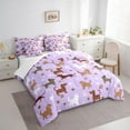thumbnail image 3 of Erosebridal Brown Dachshunds Bedding Sets Twin Size,Pet Dog Comforter Sets With Sheets,Purple Bed In A Bag Twin Size, Ultra Soft Bedroom Decorative,7-Piece, 3 of 5