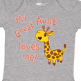 thumbnail image 4 of Inktastic My Great Aunt Loves Me- Cute Giraffe Boys or Girls Baby Bodysuit, 4 of 5