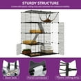 thumbnail image 5 of Uforic Indoor Cat Cage 4-Tier Cat Enclosure with Hammock, Large Metal Wire Cat Kennel DIY Cat Playpen Perfect for Multi-Cat Homes(41"L x 28"W x 55"H), 5 of 5