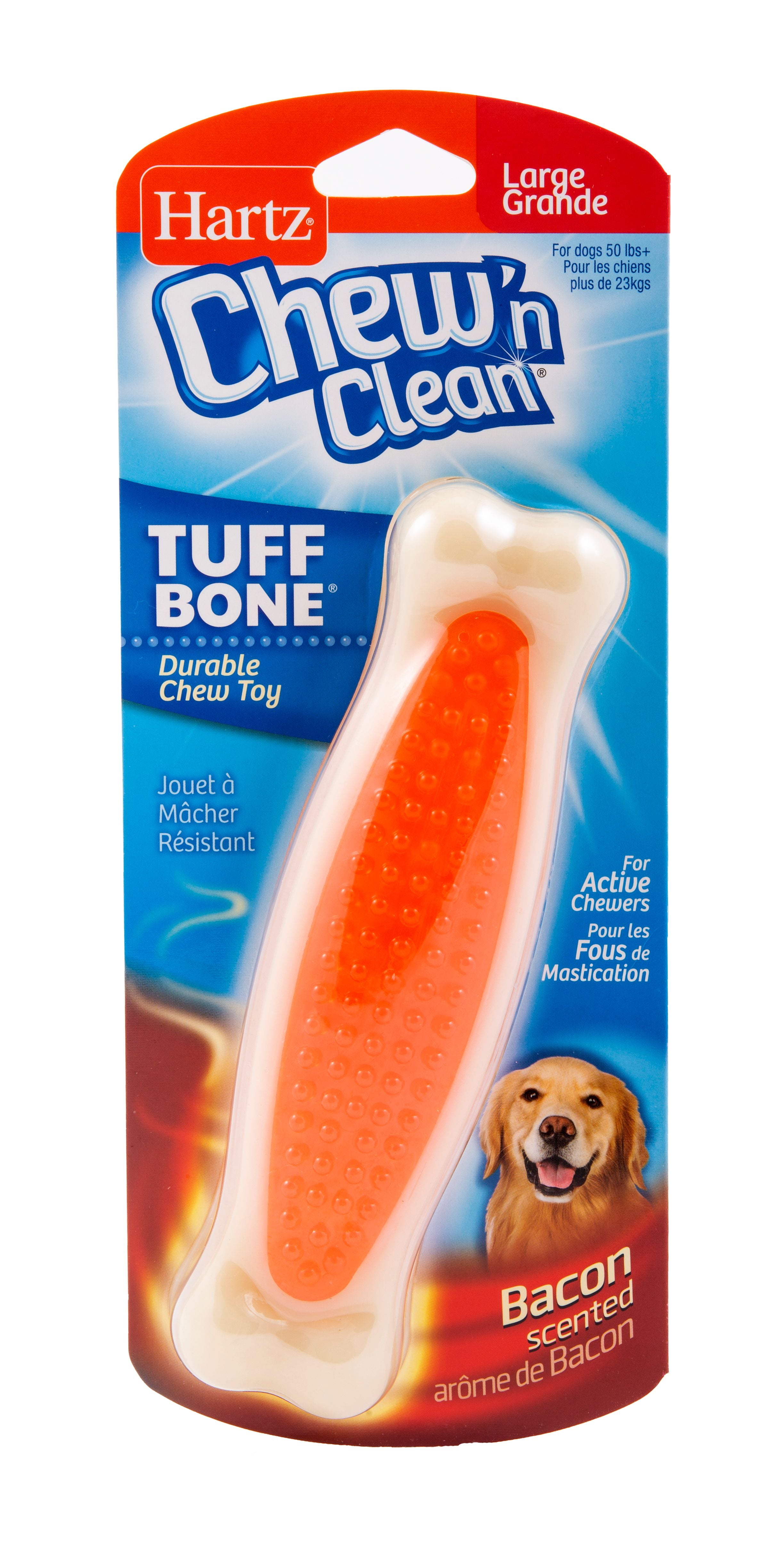 Hartz Chew N Clean Tuff Bone Dog Toy Large Color May Vary Walmart Com Walmart Com