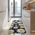 thumbnail image 4 of Black White Flower Pattern Kitchen Rug Mat,Kitchen Runner Rugs Non Skid Washable,Decorative Kitchen Floor Mats for Kitchen,Sink,Laundry,17"x47.2", 4 of 7
