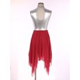 thumbnail image 4 of Nyeemya Womens Praise Contemporary Dance Dress Metallic Sleeveless Liturgical Dance Dress Tunic Red M, 4 of 7