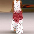 thumbnail image 2 of Robes d'Été pour Femmes 2022 Mode Décontractée d'Été Imprimé Col en V Aguichant Sans Manches Longues, 2 of 3
