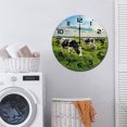 thumbnail image 7 of ZXCXRQFa Farm Animal Cow Group Silent Non Ticking Wooden Clock 10 Inch, Round Wall Clock,Decorative for Living Room, Kitchen, Home,Bathroom, Bedroom, Office or School, 7 of 7