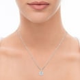 thumbnail image 3 of Unique Moments 0.50 ct Lab Grown Diamond Round Halo Pendant Necklace in 14K White Gold, 3 of 5