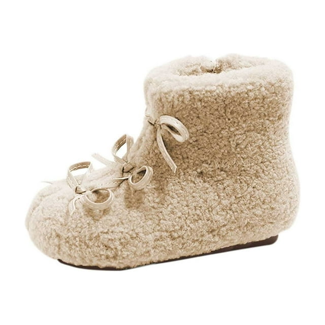 Winter Snow Boots, Casual Solid Color Thick Warm Soft Soled Fall Winter Snow Boots, Kids' Boots