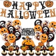 thumbnail image 3 of Conjunto de decoraciones para fiesta de Halloween Macarena adornos cartel Feliz Halloween Casa Encantada, 3 of 7