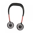 thumbnail image 4 of Prettyui USB Portable Fan Hands-free Neck Hanging Rechargeable Charging Mini Sports Fan Cold Wind 3-speed Dual Fan-Black, 4 of 8