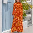 thumbnail image 4 of Diseño divertido de frijoles horneados que te harán agua la boca Diseño de comida fresca y deliciosa de frijoles horneados Vestido largo Vestidos casuales, 4 of 5