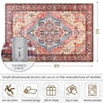 thumbnail image 7 of Homore Traditional Pattern Mystic Medallion Area Rug,5' x 8',Red, 7 of 7