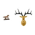 thumbnail image 1 of Figura de caballo,Figura coleccionable de caballo en miniatura,Estatua de cabeza de ciervo,Adorno de pared con cabeza de ciervo,animal decorativo para el hogar,Cabeza de ciervo de resina para, 1 of 8