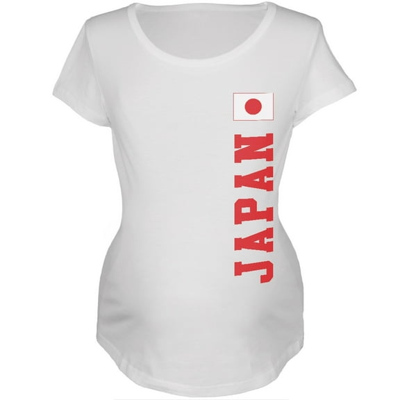 World Cup Japan White Womens Soft Maternity T-Shirt - Large