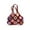 Wine, variant on Luxalzxs Boho Bag Crochet Cute Multicolor Hollow Out Handbag Vintage Knitted Bag for Beach Shoulder Bags Knitted Tote Bag Woven Top Handle Purse Summer Vacation Beach Bag