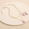 thumbnail image 4 of Bohemia Layered Butterfly Necklace and Earrings Insect Jewelry Set Boho Prom Party Festival Accessories for Women, 4 of 11