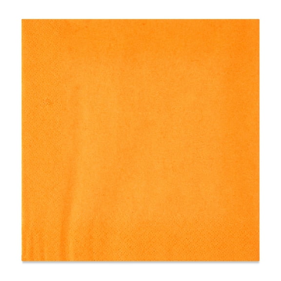 6.5" x 6.5" Disposable Orange Paper Napkins, 24 Count, by Way To Celebrate