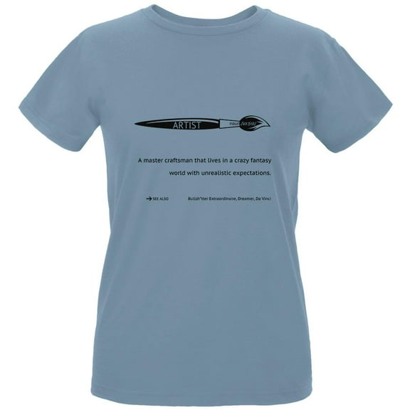ARTIST Noun Blue Womens Organic T-Shirt - Medium