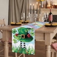 thumbnail image 2 of St. Patrick's Day Table Runner, Green Shamrock Hat Ladybirds Daisy Rainbow Washable Cotton Linen Table Runners 36 Inches Long, Dresser Scarf Runner for Nightstand/End Tables/Round Tables 13''x36'', 2 of 9