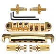thumbnail image 3 of Juego de piezas de repuesto de guitarra plateada, rodillo de guitarra de pieza trasera de puente de bloqueo, Kits de puente de sillín, para regalo de Oro CUTICAT Puente de cordal, 3 of 7