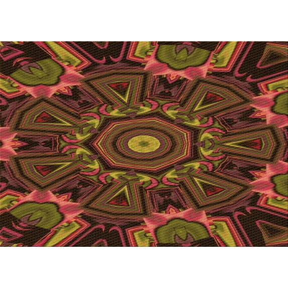 Ahgly Company Machine Washable Indoor Rectangle Transitional Deep Red Area Rugs, 5' x 8'
