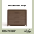 thumbnail image 6 of Art of Nursery by Storkcraft Malta 3 Drawer Chest with Removable Changing Topper - Hazelnut, 6 of 12
