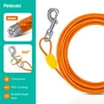 thumbnail image 5 of Petbobi Dog Tie Out Cable and Stake, 15ft Dog Runner for Yard Chew Proof Wire Rope for Small Dogs up to 20LBS, Orange, 5 of 7