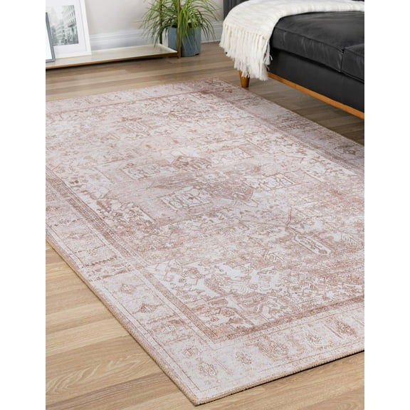 Unique Loom Timeless Collection Area Rug - Peter (3' 6" x 5' 6" Rectangle Beige/Ivory)