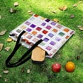 thumbnail image 6 of Colored Grid Geometry Outdoor Picnic Blanket, Foldable Waterproof Beach Mat, Portable Beach Blanket for Beach Camping, Hiking, Family Concerts, 6 of 8