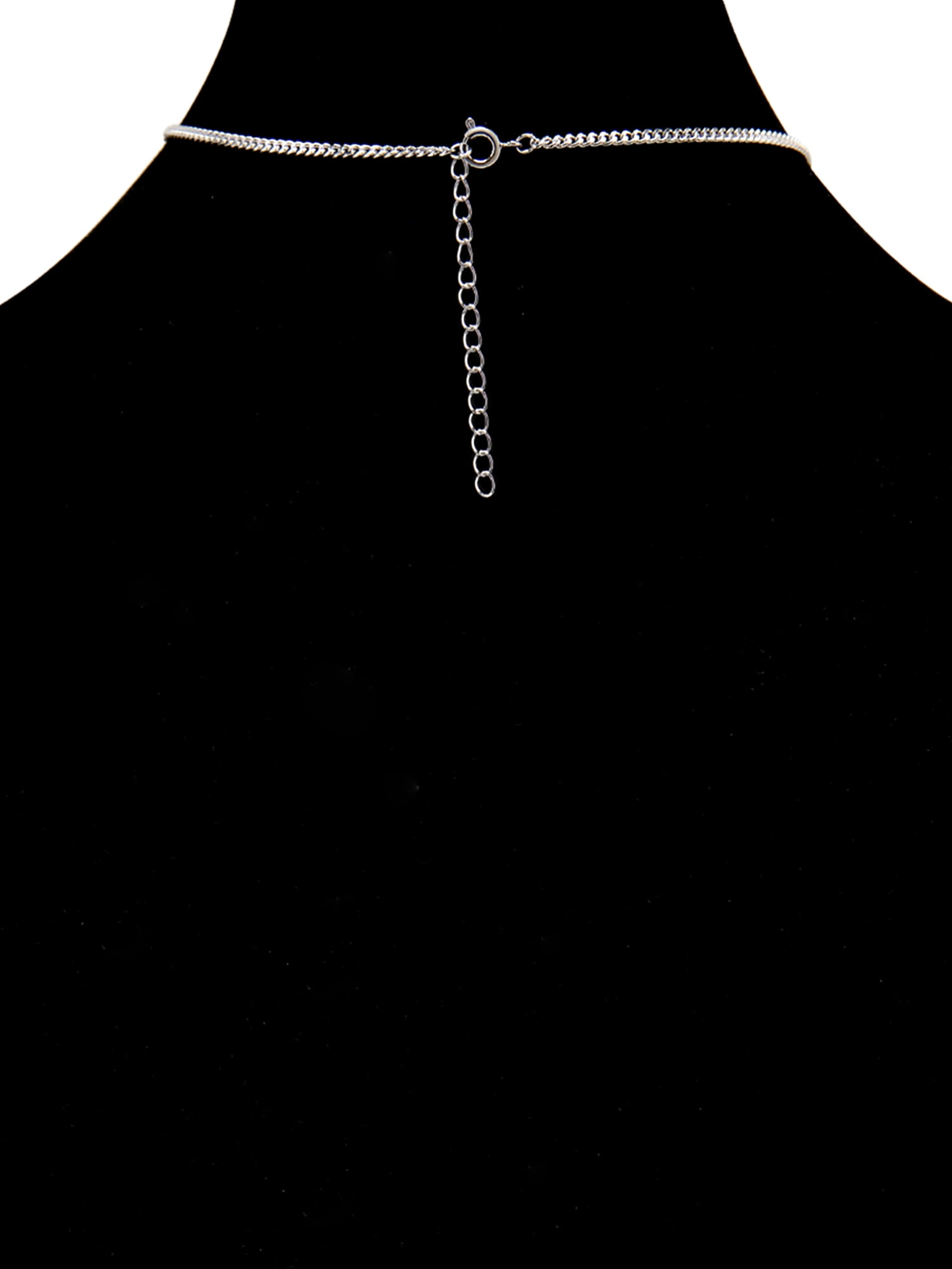 Believe by Brilliance Women's Necklace set with Cubic Zirconia in Fine Silver Plated Brass