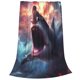 thumbnail image 2 of Fotbe Dramatic Shark Attack Manta de Franela Acolchonada con Estampado, Súper Suave y Esponjosa, Extra Grande para Sofá, Cama, Uso Todo el Año-60"x50", 2 of 7