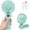 Green, variant on JELLOO Mini Portable Fan Powerful Handheld Fan 3 Speeds Personal Hand Rechargeable Fan 90° Foldable Fan Quiet Face Fan 1200mAh Battery Operated Fan with LED Display for Travel Office Outdoor