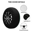 thumbnail image 2 of Rateoe Teal Turquoise Glitter Pattern Tire Cover Wheel Protectors Weatherproof Wheel Covers Universal Fit for Trailer Rv SUV Truck Camper Travel Trailers Accessories-14 inch, 2 of 6
