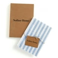 thumbnail image 4 of Solino Home Serviettes de Cuisine en Lin Bleu Ciel et Blanc Lot de 2 - 100 % Pur Lin Rayé Amalfi Serviettes de Cuisine/thé 17 x 26 Pouces - Lavable en Machine et Fabriqué à la Main à Partir de Lin Européen, 4 of 6