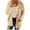 Khaki-WinterTop, variant on asdoklhq Clearance Womens Tops,Women Casual Plus Size Plush Sweater Pockets Outerwear Buttons Cardigan Coat