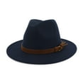 thumbnail image 2 of iHPH7 Panama Hats for Women Panama Fedora Hats for Men Panama Hat Panama Hat Men Packable Hat, Navy One Size, 2 of 2