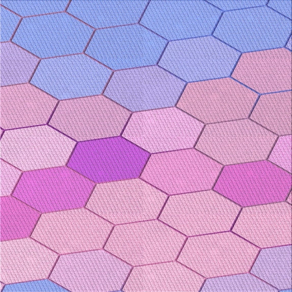 Ahgly Company Indoor Square Patterned Orchid Purple Area Rugs, 5' Square