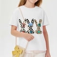 thumbnail image 4 of CYRBOKO Kids Easter T-shirts, Cotton Casual Holiday Short Sleeve Girls Summer Tops White Size 7-8 T, 4 of 8