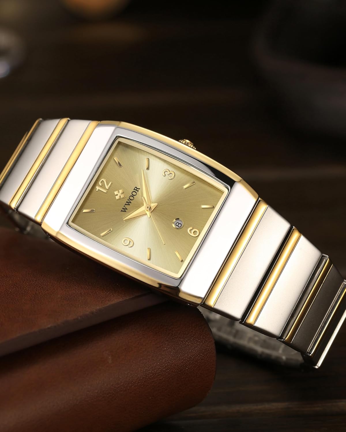 Square Watch for Men and Women - Stainless Steel With Date - Casual Men's Watches
