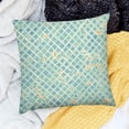 thumbnail image 2 of BANET  Aqua Throw Pillow Cushion Cover, Ocean Themed Pattern Swirled Waves Seascape in Oviform Maritime Surfing Design, Decorative Square Accent Pillow Case 24x24in, 2 of 5
