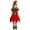 Red-1, variant on Girls Elf Outfit Short Sleeve Christmas Elf Dress Girls Hat Set Festive Dress Outfit Christmas Outfits for Girls Size 8-10 years