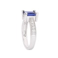 thumbnail image 3 of 2.65 Ct New Emerald Cut Blue Sapphire Gemstone & Natural Diamond Bridal Ring for Ladies Solid 18K White Gold Size 3.5 by Diamond-Capitals, 3 of 8