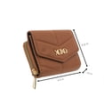 thumbnail image 2 of XOXO Women’s Small Cognac Vegan Leather Quilted Pattern Zip Around Indexer Wallet, 2 of 6