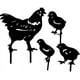 thumbnail image 2 of Adornos De Jardín De Pollo Negro, Pollito Acrílico Ahuecado Decoración De Jardín Decoración Negra Inserciones De Pollo para Patio Césped Decoración Familiar Al Aire Libre 4 Piezas Pollito C, 2 of 5