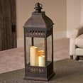 thumbnail image 2 of Smart Solar 80071 San Nicola Triple LED Candle Lantern - Bronze, 2 of 5