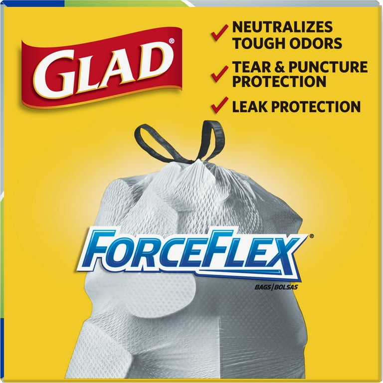 Glad ForceFlex Tall Kitchen Trash Bags, 13 Gallon, 40 Bags – Vitabox