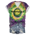 thumbnail image 4 of YDLCAFD T-Shirts d'Entraînement pour Femmes Pack T-Shirt Imprimé à Manches Courtes Col Rond Blouse, 4 of 4