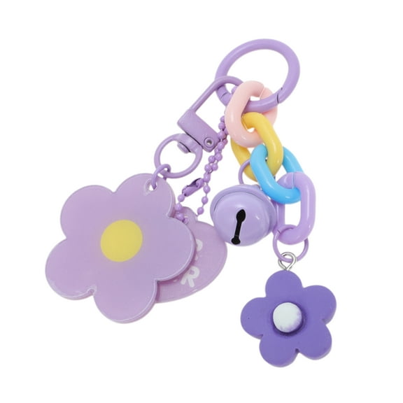 Unique Bargains 1 Pc Stylish Flower Handbag Charm Bag Accessories Purple