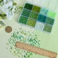 thumbnail image 3 of 1 Box 9600Pcs Green Seed Beads Glass Seed Beads 2mm Small Pony Beads Bulk Spring St Patricks Day Glass Beads Waist Beads Seed Bead Mini Spacer Beads for Jewelry Making Beading Kits DIY, 3 of 5
