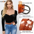 thumbnail image 4 of SUOSDEY Hollow Flower Leather Belt for Women Brown Belt for Jeans Dresses Pants with Gift Box, 4 of 7